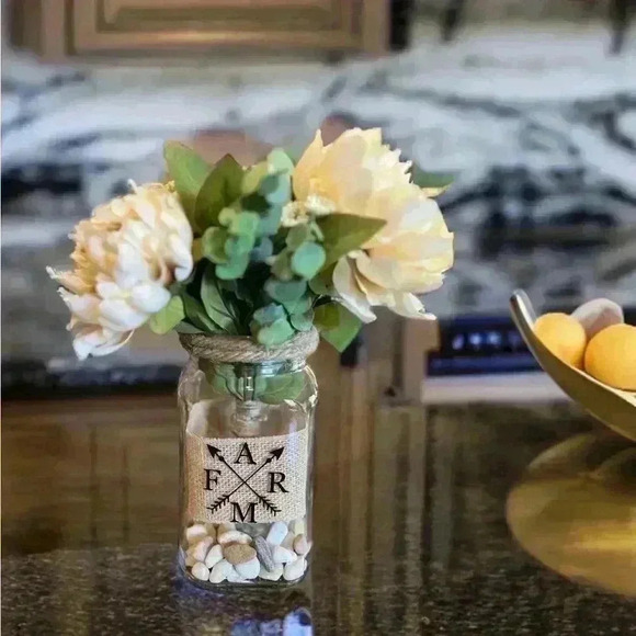 NEW Southern Style Centerpiece - Farmhouse Faux Floral Arrangement - So pretty! - Picture 4 of 15